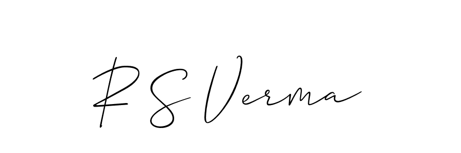 R S Verma stylish signature style. Best Handwritten Sign (Allison_Script) for my name. Handwritten Signature Collection Ideas for my name R S Verma. R S Verma signature style 2 images and pictures png