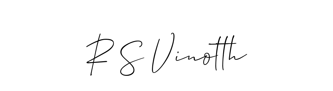How to Draw R S Vinotth signature style? Allison_Script is a latest design signature styles for name R S Vinotth. R S Vinotth signature style 2 images and pictures png