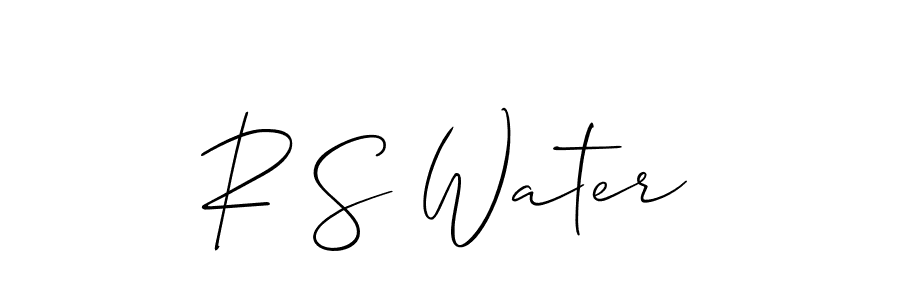 Make a beautiful signature design for name R S Water. With this signature (Allison_Script) style, you can create a handwritten signature for free. R S Water signature style 2 images and pictures png