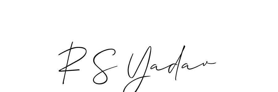 How to make R S Yadav signature? Allison_Script is a professional autograph style. Create handwritten signature for R S Yadav name. R S Yadav signature style 2 images and pictures png