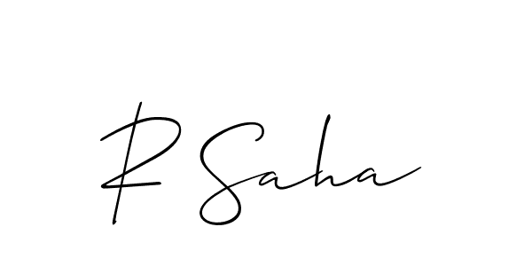 How to Draw R Saha signature style? Allison_Script is a latest design signature styles for name R Saha. R Saha signature style 2 images and pictures png