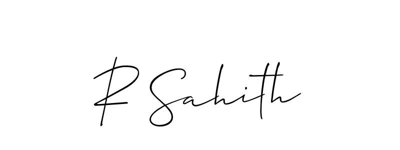 Once you've used our free online signature maker to create your best signature Allison_Script style, it's time to enjoy all of the benefits that R Sahith name signing documents. R Sahith signature style 2 images and pictures png