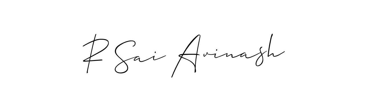 Make a short R Sai Avinash signature style. Manage your documents anywhere anytime using Allison_Script. Create and add eSignatures, submit forms, share and send files easily. R Sai Avinash signature style 2 images and pictures png