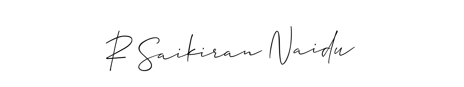 How to Draw R Saikiran Naidu signature style? Allison_Script is a latest design signature styles for name R Saikiran Naidu. R Saikiran Naidu signature style 2 images and pictures png