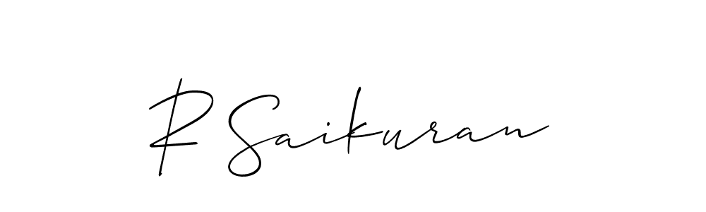 Best and Professional Signature Style for R Saikuran. Allison_Script Best Signature Style Collection. R Saikuran signature style 2 images and pictures png