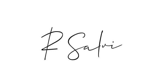 Also we have R Salvi name is the best signature style. Create professional handwritten signature collection using Allison_Script autograph style. R Salvi signature style 2 images and pictures png