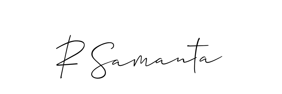 How to make R Samanta signature? Allison_Script is a professional autograph style. Create handwritten signature for R Samanta name. R Samanta signature style 2 images and pictures png