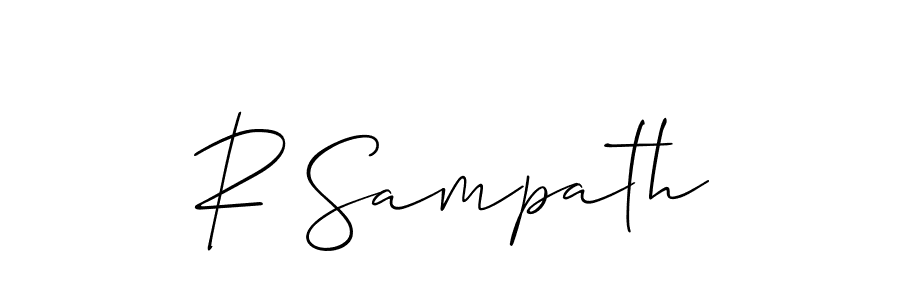 Create a beautiful signature design for name R Sampath. With this signature (Allison_Script) fonts, you can make a handwritten signature for free. R Sampath signature style 2 images and pictures png