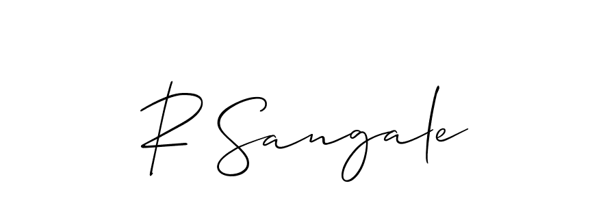 How to make R Sangale signature? Allison_Script is a professional autograph style. Create handwritten signature for R Sangale name. R Sangale signature style 2 images and pictures png