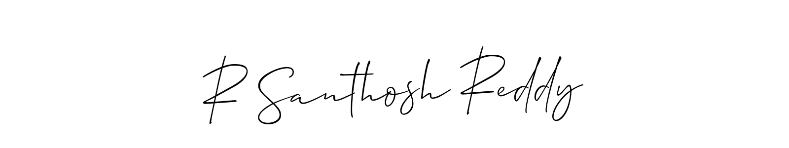 Allison_Script is a professional signature style that is perfect for those who want to add a touch of class to their signature. It is also a great choice for those who want to make their signature more unique. Get R Santhosh Reddy name to fancy signature for free. R Santhosh Reddy signature style 2 images and pictures png
