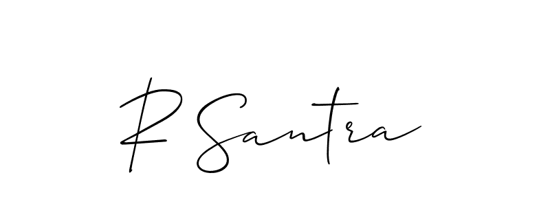 Create a beautiful signature design for name R Santra. With this signature (Allison_Script) fonts, you can make a handwritten signature for free. R Santra signature style 2 images and pictures png