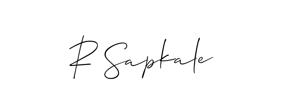 How to make R Sapkale signature? Allison_Script is a professional autograph style. Create handwritten signature for R Sapkale name. R Sapkale signature style 2 images and pictures png