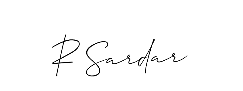 R Sardar stylish signature style. Best Handwritten Sign (Allison_Script) for my name. Handwritten Signature Collection Ideas for my name R Sardar. R Sardar signature style 2 images and pictures png