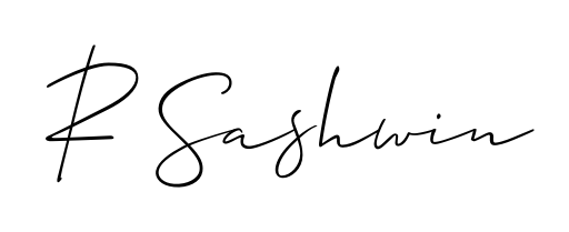 An effortless, minimalist signature concept for R Sashwin using Allison_Script design. Clean lines that look great on any document. R Sashwin signature style 2 images and pictures png