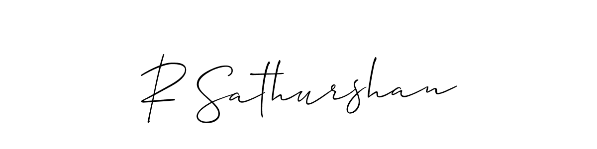How to make R Sathurshan signature? Allison_Script is a professional autograph style. Create handwritten signature for R Sathurshan name. R Sathurshan signature style 2 images and pictures png