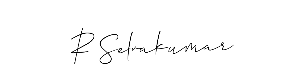 This is the best signature style for the R Selvakumar name. Also you like these signature font (Allison_Script). Mix name signature. R Selvakumar signature style 2 images and pictures png