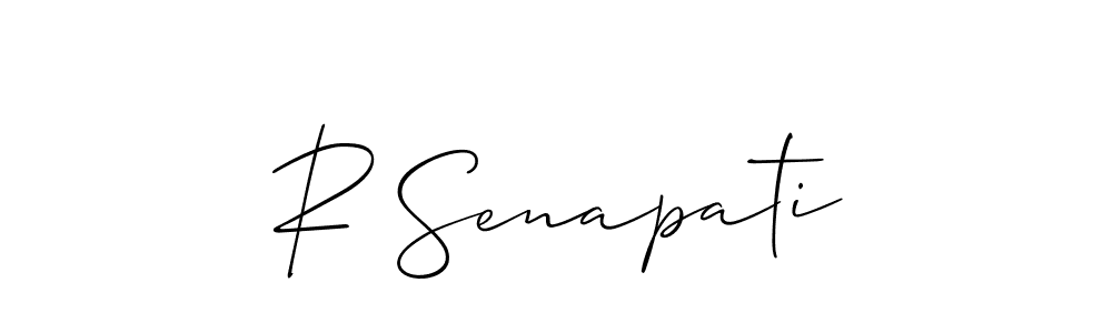 How to make R Senapati name signature. Use Allison_Script style for creating short signs online. This is the latest handwritten sign. R Senapati signature style 2 images and pictures png