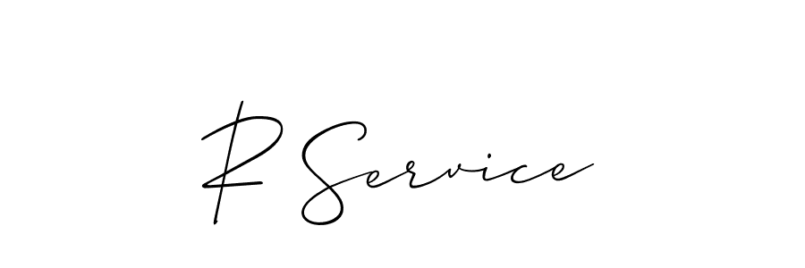 Make a beautiful signature design for name R Service. With this signature (Allison_Script) style, you can create a handwritten signature for free. R Service signature style 2 images and pictures png