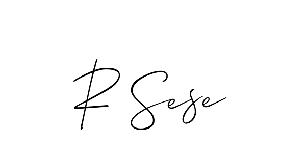 Make a beautiful signature design for name R Sese. With this signature (Allison_Script) style, you can create a handwritten signature for free. R Sese signature style 2 images and pictures png