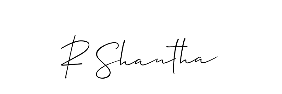 R Shantha stylish signature style. Best Handwritten Sign (Allison_Script) for my name. Handwritten Signature Collection Ideas for my name R Shantha. R Shantha signature style 2 images and pictures png