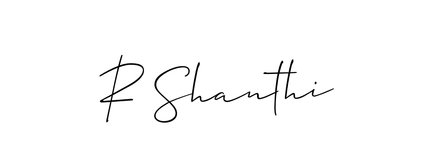 Make a beautiful signature design for name R Shanthi. Use this online signature maker to create a handwritten signature for free. R Shanthi signature style 2 images and pictures png