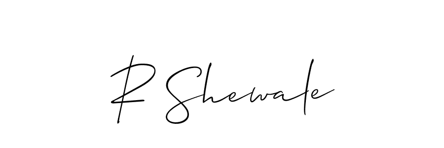 if you are searching for the best signature style for your name R Shewale. so please give up your signature search. here we have designed multiple signature styles  using Allison_Script. R Shewale signature style 2 images and pictures png