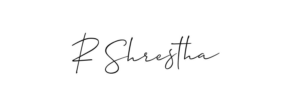 Also we have R Shrestha name is the best signature style. Create professional handwritten signature collection using Allison_Script autograph style. R Shrestha signature style 2 images and pictures png