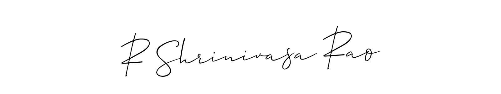 Design your own signature with our free online signature maker. With this signature software, you can create a handwritten (Allison_Script) signature for name R Shrinivasa Rao. R Shrinivasa Rao signature style 2 images and pictures png