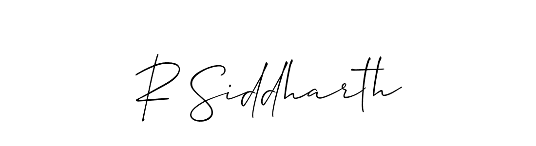 Make a beautiful signature design for name R Siddharth. With this signature (Allison_Script) style, you can create a handwritten signature for free. R Siddharth signature style 2 images and pictures png