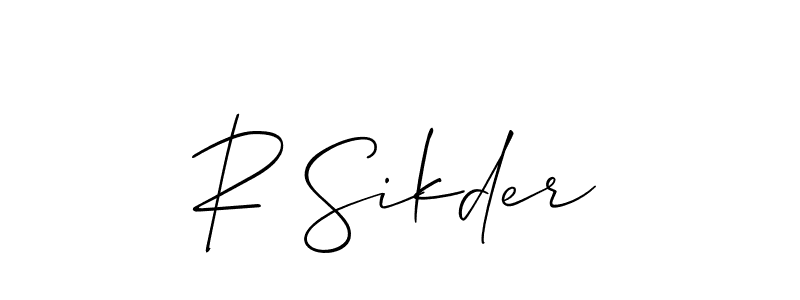 Make a short R Sikder signature style. Manage your documents anywhere anytime using Allison_Script. Create and add eSignatures, submit forms, share and send files easily. R Sikder signature style 2 images and pictures png