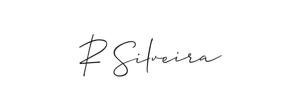 Allison_Script is a professional signature style that is perfect for those who want to add a touch of class to their signature. It is also a great choice for those who want to make their signature more unique. Get R Silveira name to fancy signature for free. R Silveira signature style 2 images and pictures png