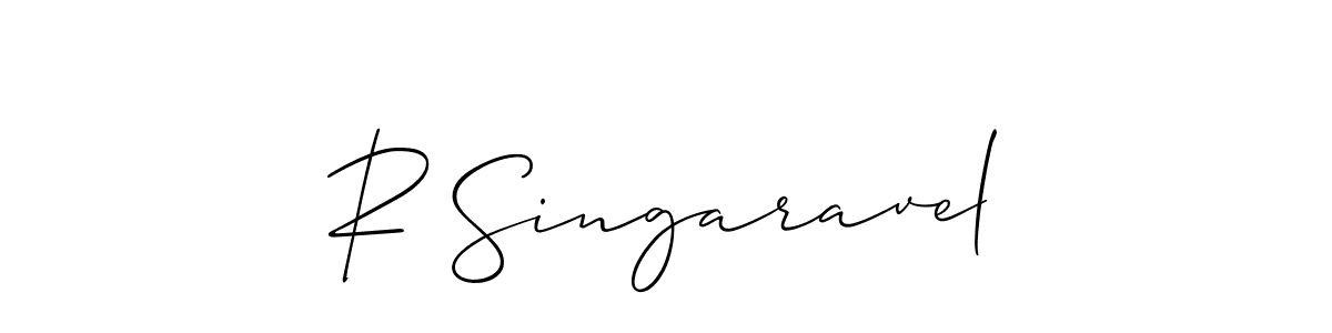 R Singaravel stylish signature style. Best Handwritten Sign (Allison_Script) for my name. Handwritten Signature Collection Ideas for my name R Singaravel. R Singaravel signature style 2 images and pictures png