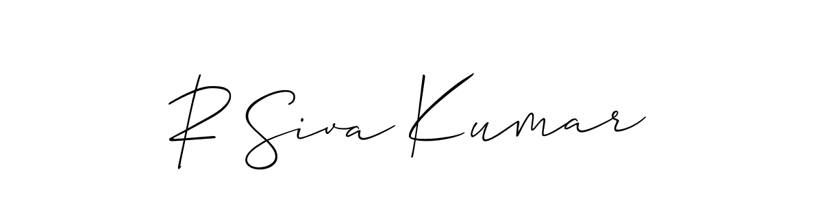 How to Draw R Siva Kumar signature style? Allison_Script is a latest design signature styles for name R Siva Kumar. R Siva Kumar signature style 2 images and pictures png
