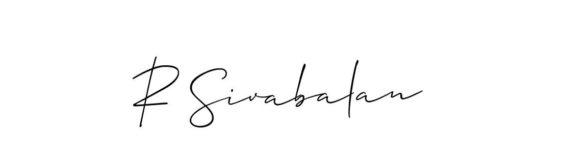 Make a short R Sivabalan signature style. Manage your documents anywhere anytime using Allison_Script. Create and add eSignatures, submit forms, share and send files easily. R Sivabalan signature style 2 images and pictures png