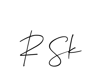 Once you've used our free online signature maker to create your best signature Allison_Script style, it's time to enjoy all of the benefits that R Sk name signing documents. R Sk signature style 2 images and pictures png