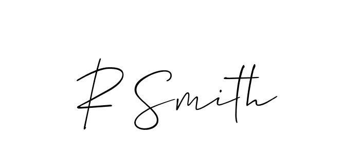 Make a beautiful signature design for name R Smith. With this signature (Allison_Script) style, you can create a handwritten signature for free. R Smith signature style 2 images and pictures png