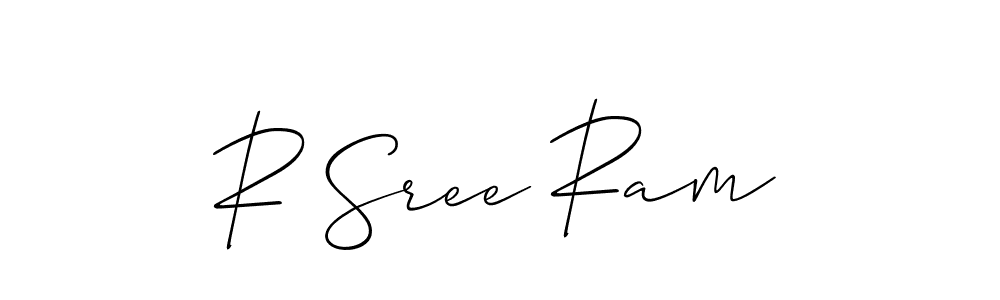 Create a beautiful signature design for name R Sree Ram. With this signature (Allison_Script) fonts, you can make a handwritten signature for free. R Sree Ram signature style 2 images and pictures png