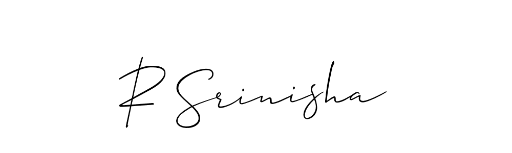 Make a beautiful signature design for name R Srinisha. With this signature (Allison_Script) style, you can create a handwritten signature for free. R Srinisha signature style 2 images and pictures png