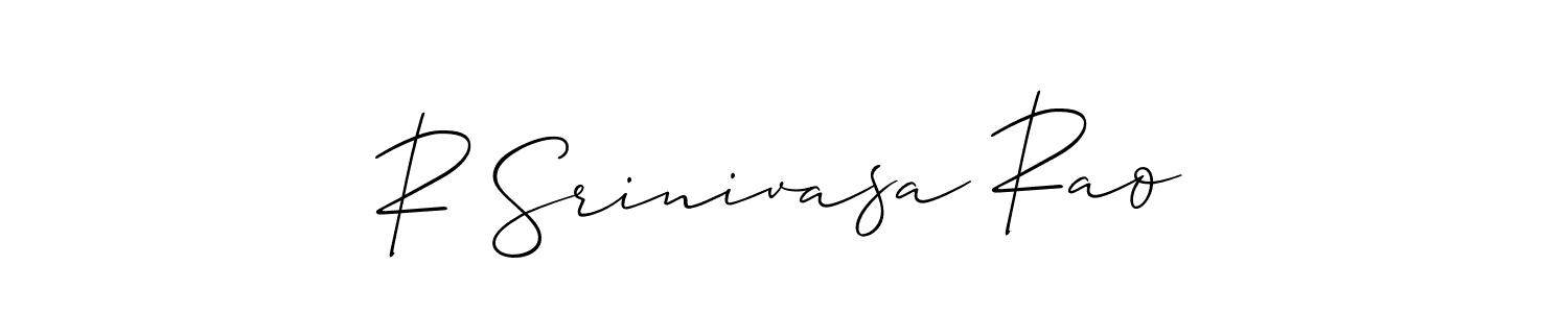 How to Draw R Srinivasa Rao signature style? Allison_Script is a latest design signature styles for name R Srinivasa Rao. R Srinivasa Rao signature style 2 images and pictures png