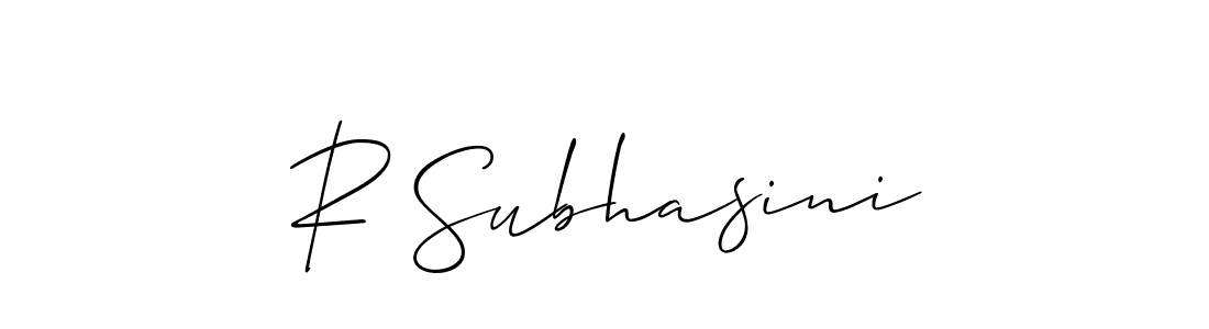Once you've used our free online signature maker to create your best signature Allison_Script style, it's time to enjoy all of the benefits that R Subhasini name signing documents. R Subhasini signature style 2 images and pictures png