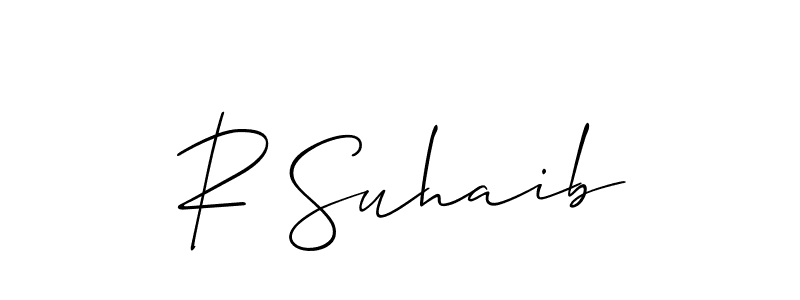 Similarly Allison_Script is the best handwritten signature design. Signature creator online .You can use it as an online autograph creator for name R Suhaib. R Suhaib signature style 2 images and pictures png
