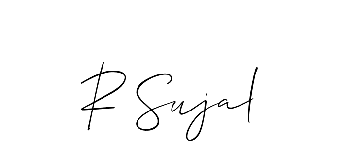 Check out images of Autograph of R Sujal name. Actor R Sujal Signature Style. Allison_Script is a professional sign style online. R Sujal signature style 2 images and pictures png