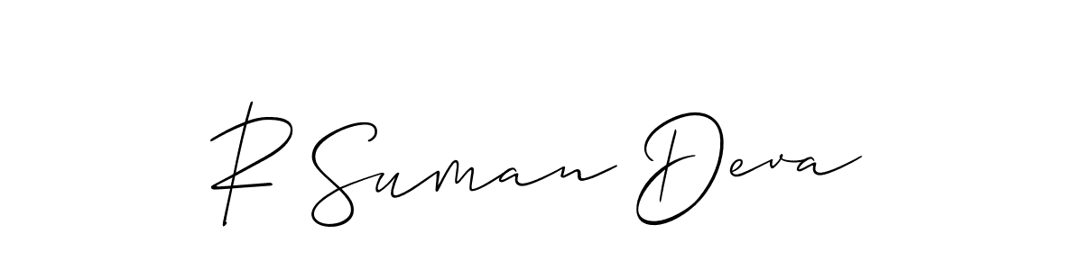 This is the best signature style for the R Suman Deva name. Also you like these signature font (Allison_Script). Mix name signature. R Suman Deva signature style 2 images and pictures png