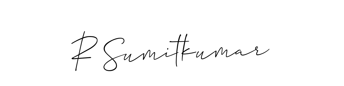 Make a beautiful signature design for name R Sumitkumar. With this signature (Allison_Script) style, you can create a handwritten signature for free. R Sumitkumar signature style 2 images and pictures png