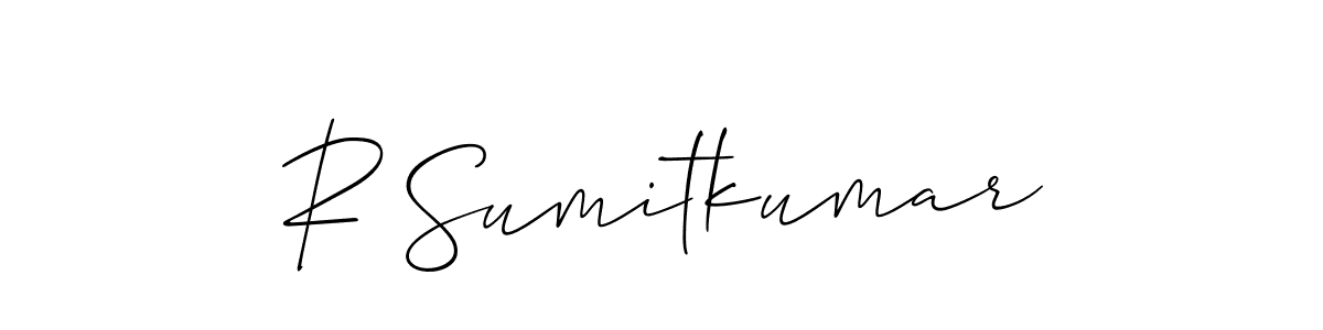 Make a beautiful signature design for name R Sumitkumar. With this signature (Allison_Script) style, you can create a handwritten signature for free. R Sumitkumar signature style 2 images and pictures png