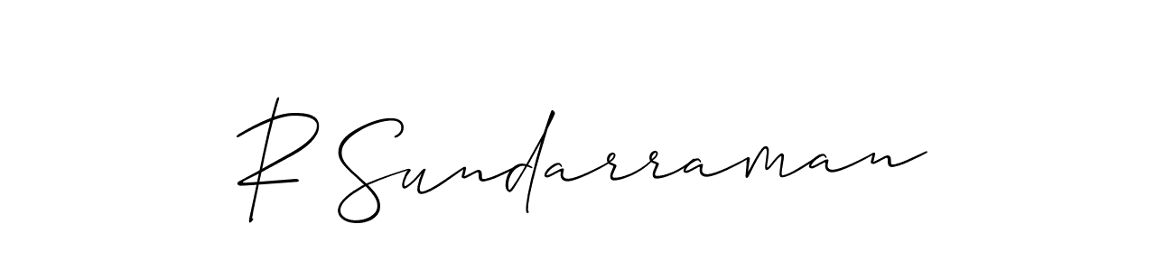 Also we have R Sundarraman name is the best signature style. Create professional handwritten signature collection using Allison_Script autograph style. R Sundarraman signature style 2 images and pictures png