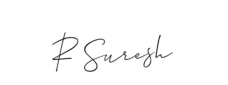 Make a beautiful signature design for name R Suresh. With this signature (Allison_Script) style, you can create a handwritten signature for free. R Suresh signature style 2 images and pictures png