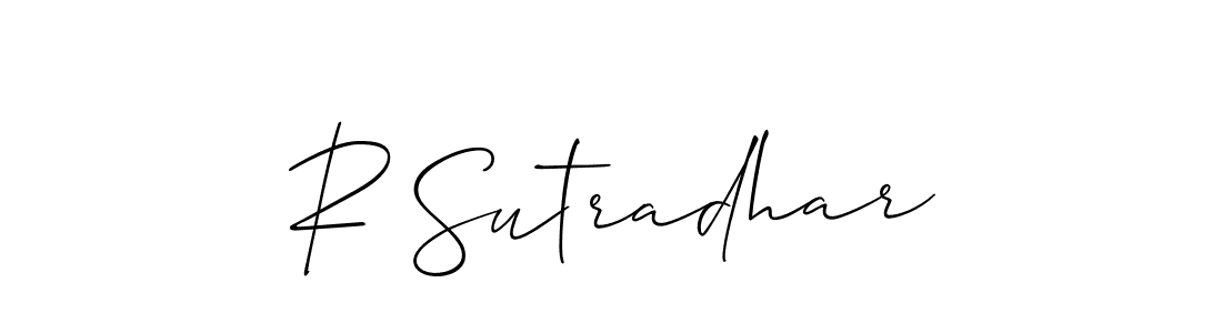 Also we have R Sutradhar name is the best signature style. Create professional handwritten signature collection using Allison_Script autograph style. R Sutradhar signature style 2 images and pictures png