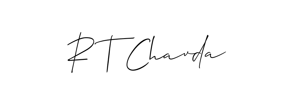 Make a beautiful signature design for name R T Chavda. With this signature (Allison_Script) style, you can create a handwritten signature for free. R T Chavda signature style 2 images and pictures png