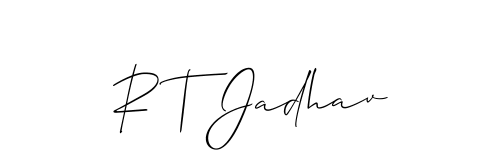 Make a short R T Jadhav signature style. Manage your documents anywhere anytime using Allison_Script. Create and add eSignatures, submit forms, share and send files easily. R T Jadhav signature style 2 images and pictures png